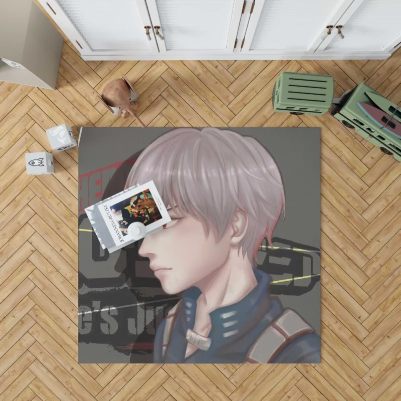 Shoto Todoroki Two-Sided Hero Anime Rug