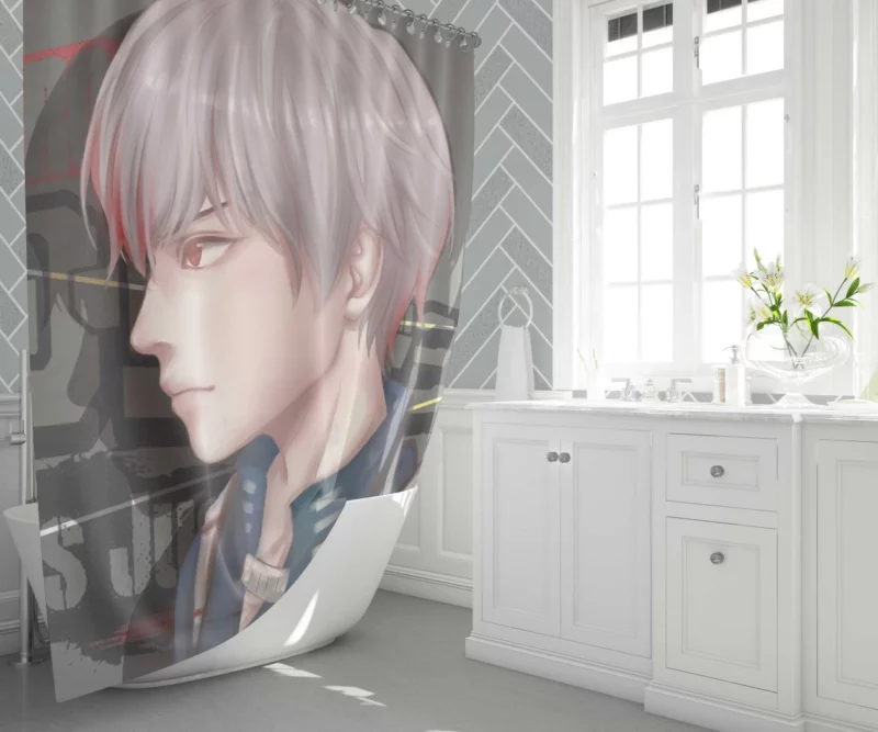 Shoto Todoroki Two-Sided Hero Anime Shower Curtain 1