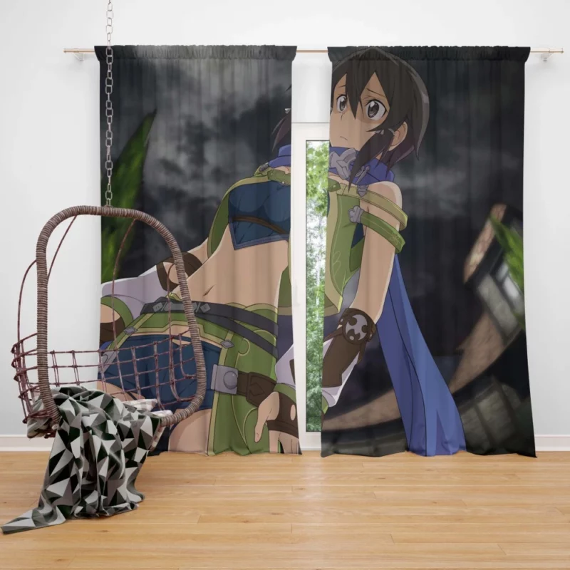 Sinon Aim & Fire Anime Curtain