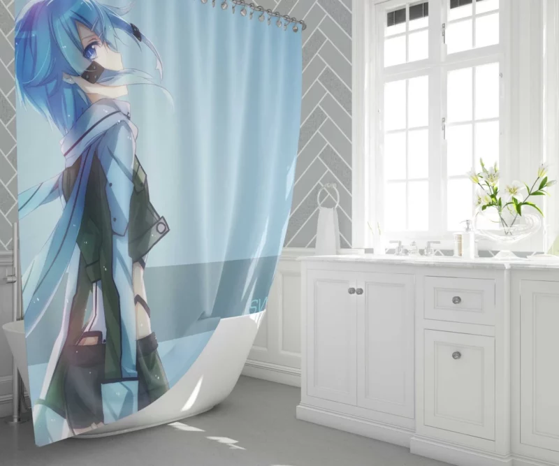 Sinon Bullet Ballet Anime Shower Curtain 1