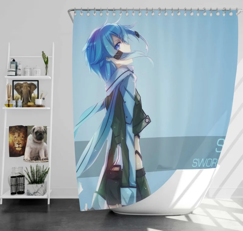 Sinon Bullet Ballet Anime Shower Curtain