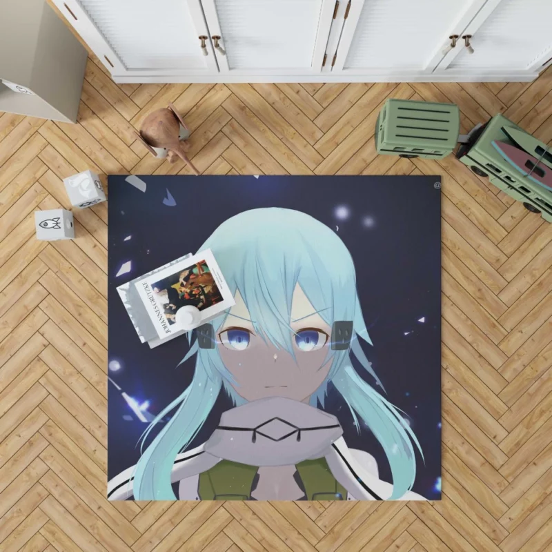 Sinon Descent into VR Anime Rug