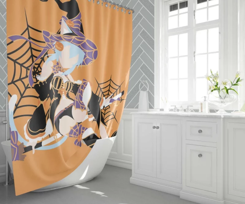 Sinon Shino Asada Digital Guardian Anime Shower Curtain 1