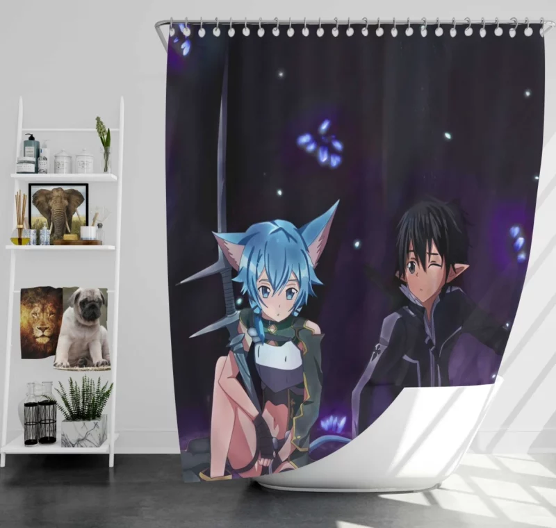 Sinon Shino Asada GGO Sharpshooter Anime Shower Curtain