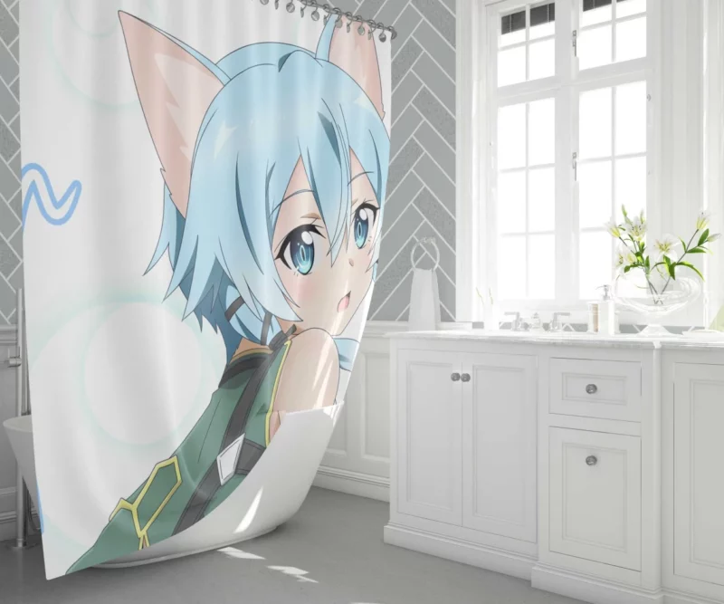 Sinon Shino Asada Master of Marksmanship Anime Shower Curtain 1