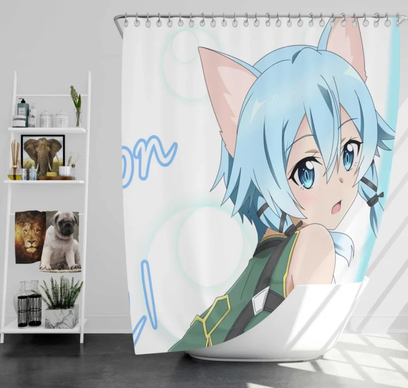 Sinon Shino Asada Master of Marksmanship Anime Shower Curtain