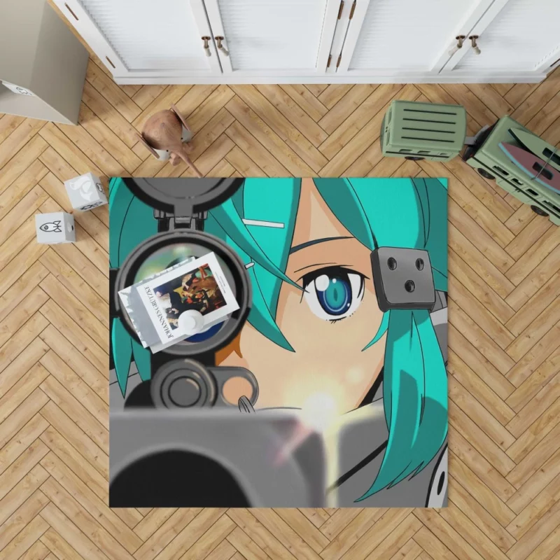 Sinon Shino Asada Rising Beyond Limits Anime Rug