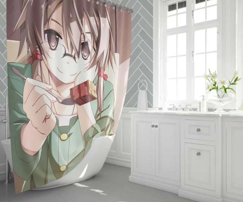 Sinon Shino Asada Sharpshooter Saga Anime Shower Curtain 1