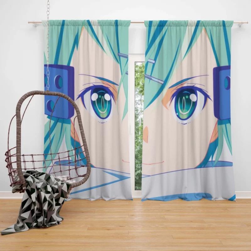 Sinon Shino Asada Sword Art Skills Anime Curtain