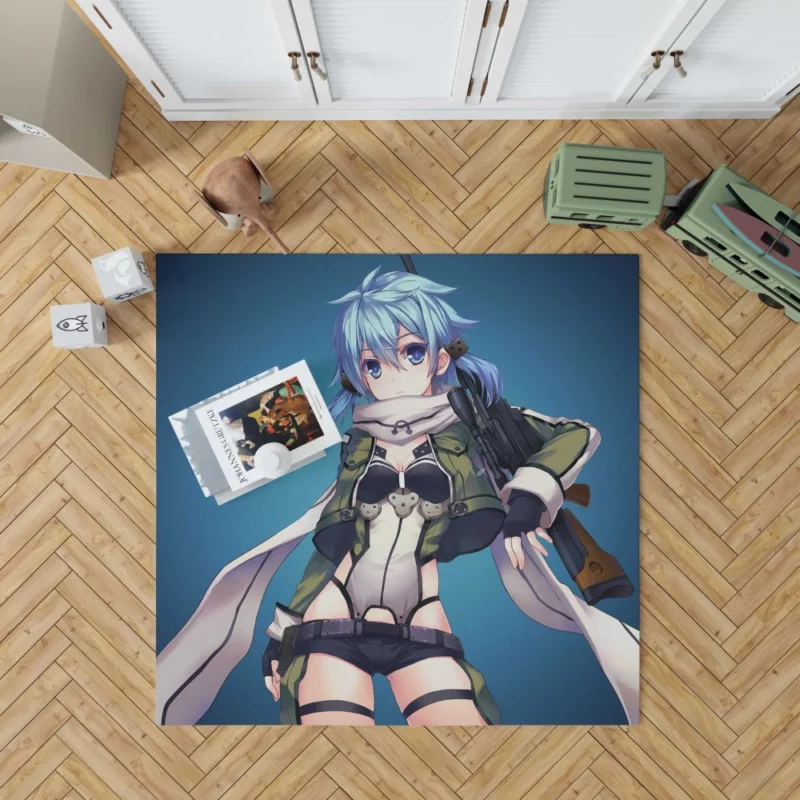 Sinon Shino Asada Virtual Heroine Anime Rug