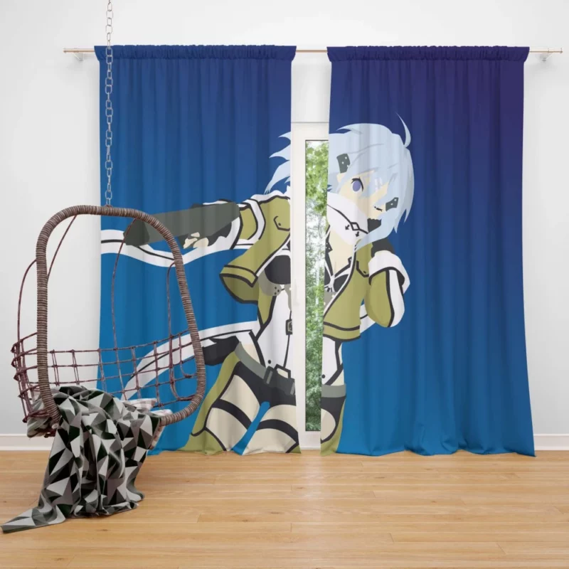 Sinon Shino Asada and Kirito Allies Anime Curtain