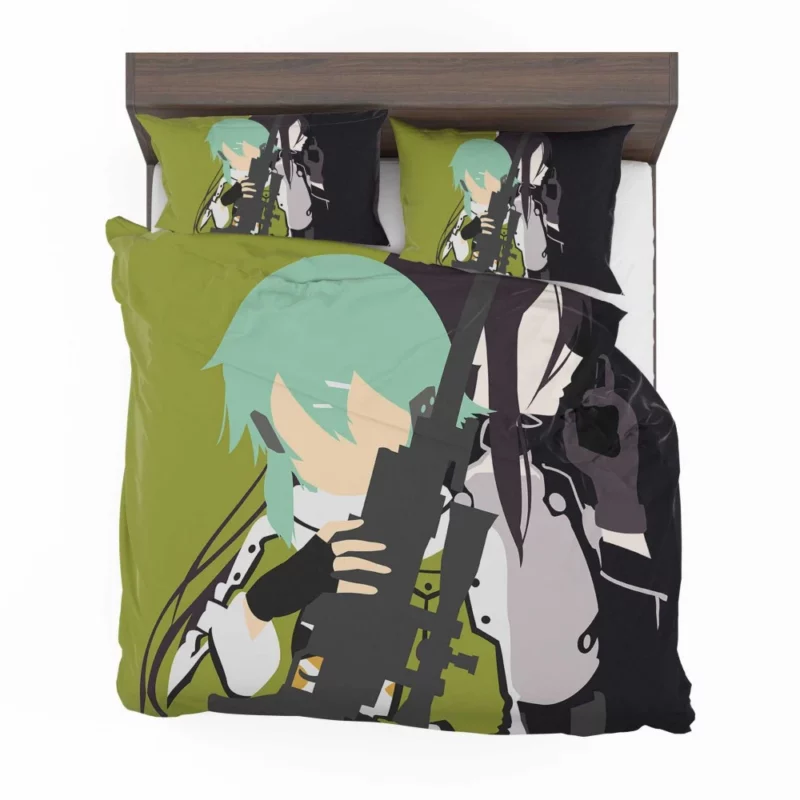 Sinon Shino Asada and Kirito Bonds Anime Bedding Set 1