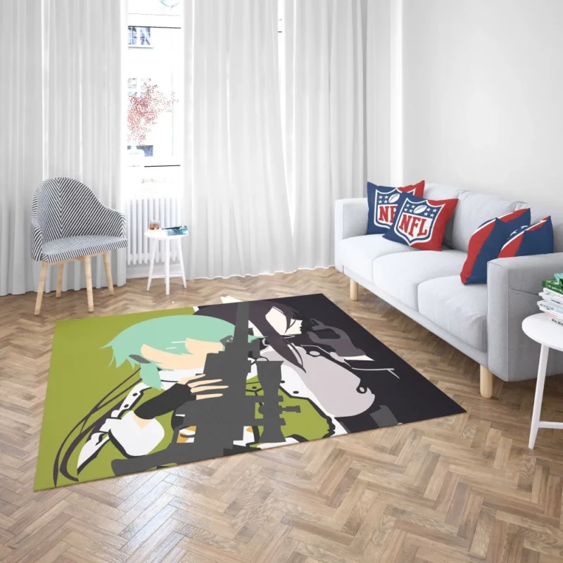 Sinon Shino Asada and Kirito Bonds Anime Rug 2