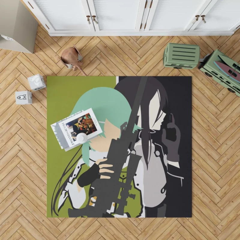 Sinon Shino Asada and Kirito Bonds Anime Rug