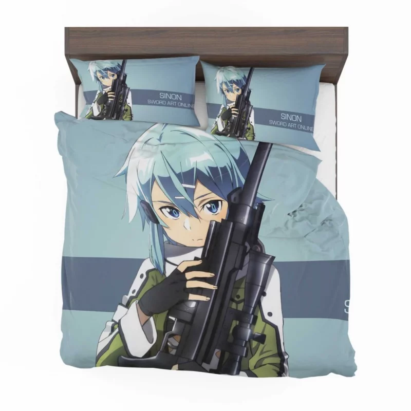 Sinon Virtual Sniper Anime Bedding Set 1