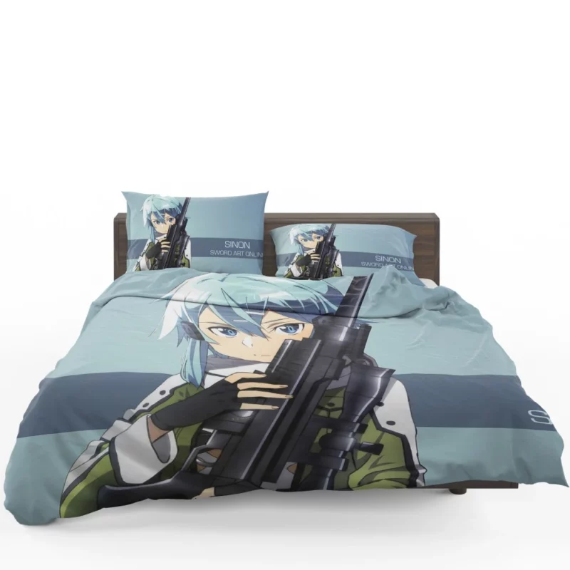 Sinon Virtual Sniper Anime Bedding Set