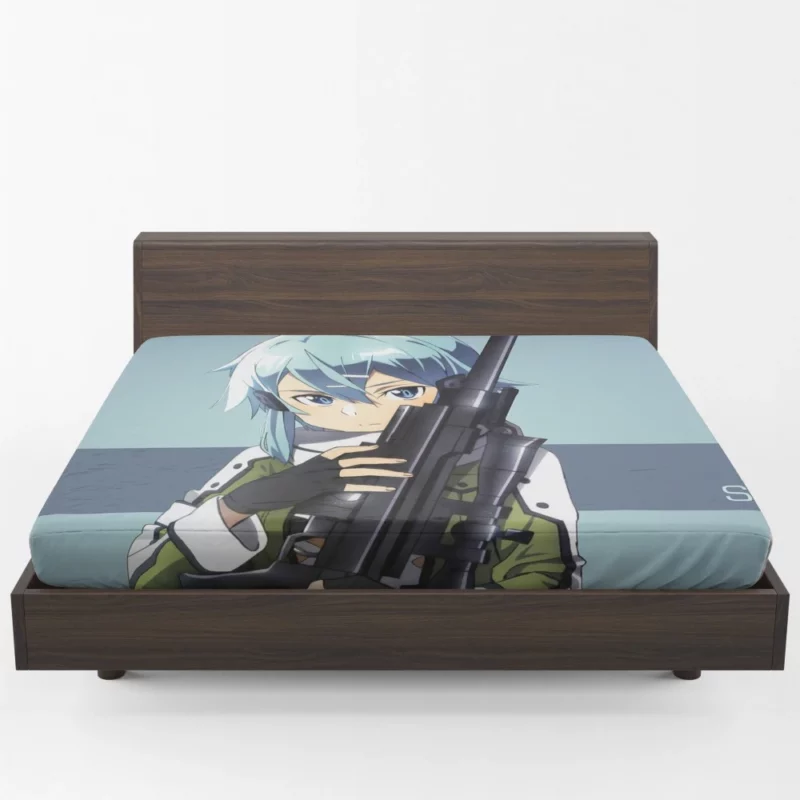 Sinon Virtual Sniper Anime Fitted Sheet 1
