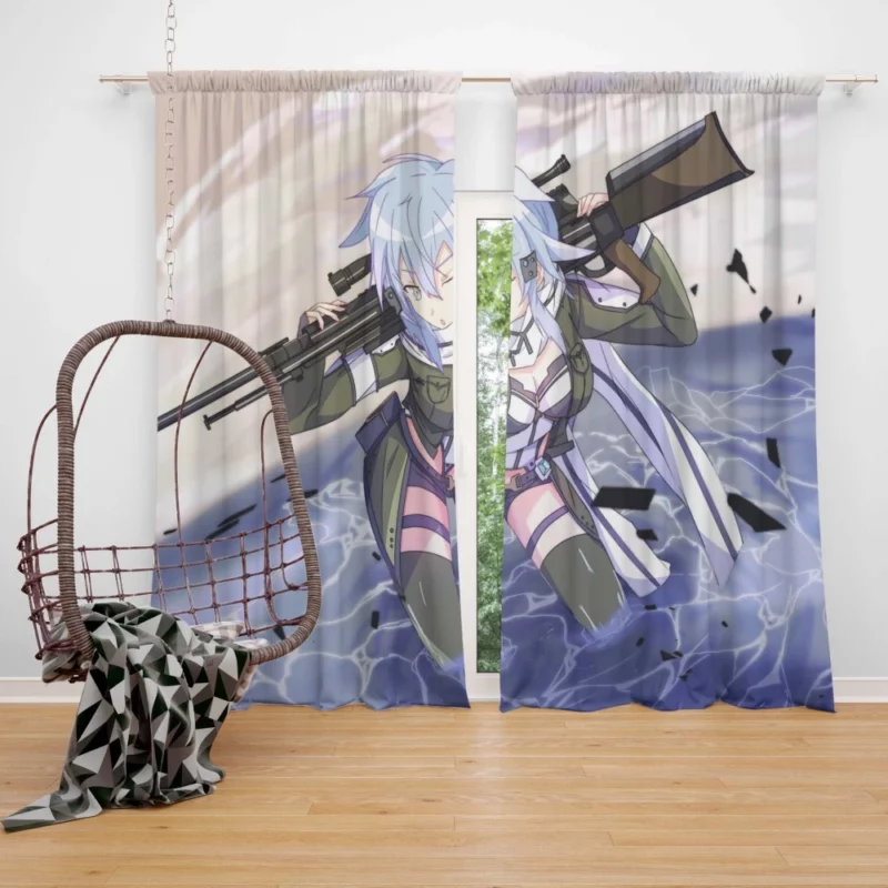 Sinon in Sword Art Online II Anime Curtain