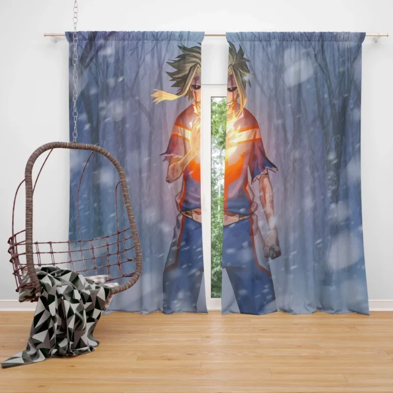 Snowy Man All Might Forest Journey Anime Curtain