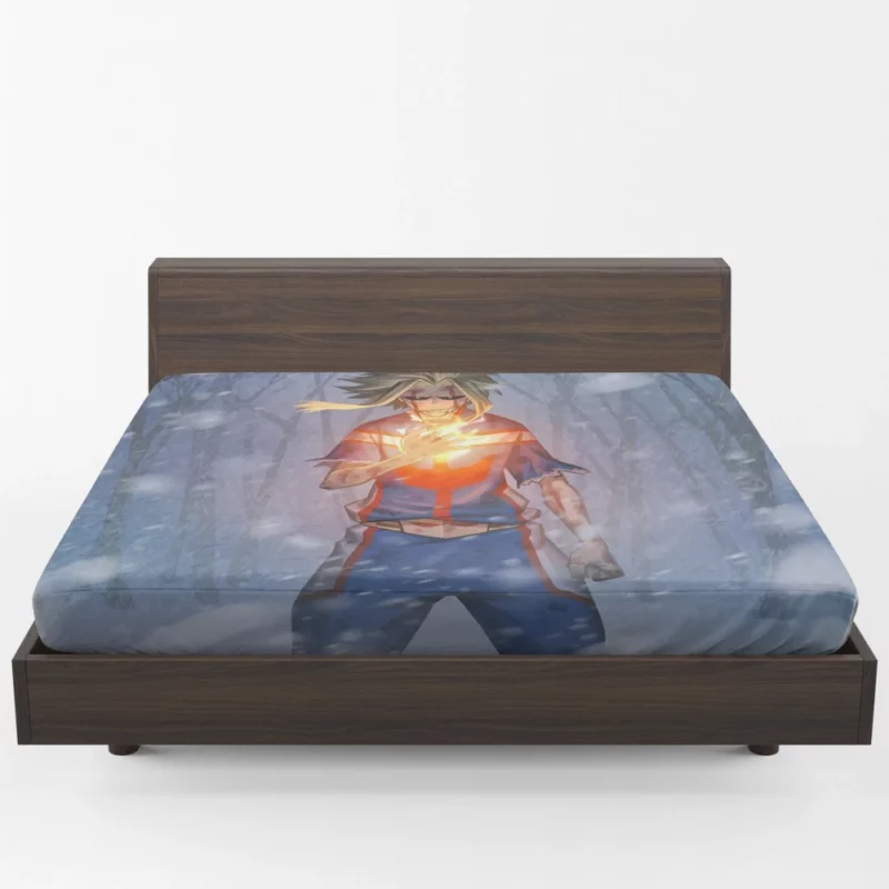 Snowy Man All Might Forest Journey Anime Fitted Sheet 1