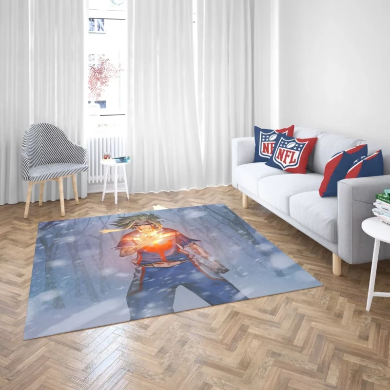 Snowy Man All Might Forest Journey Anime Rug 2