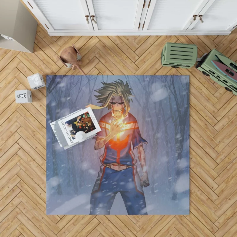 Snowy Man All Might Forest Journey Anime Rug