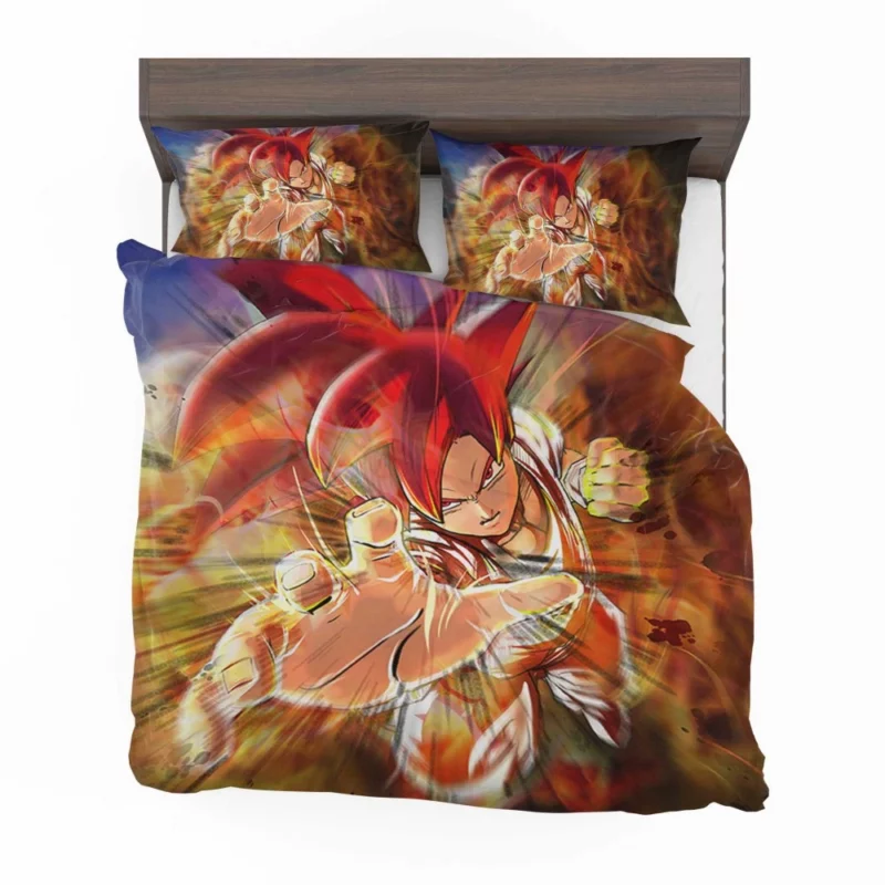 Son Goku Red-Haired Heroic Warrior Anime Bedding Set 1