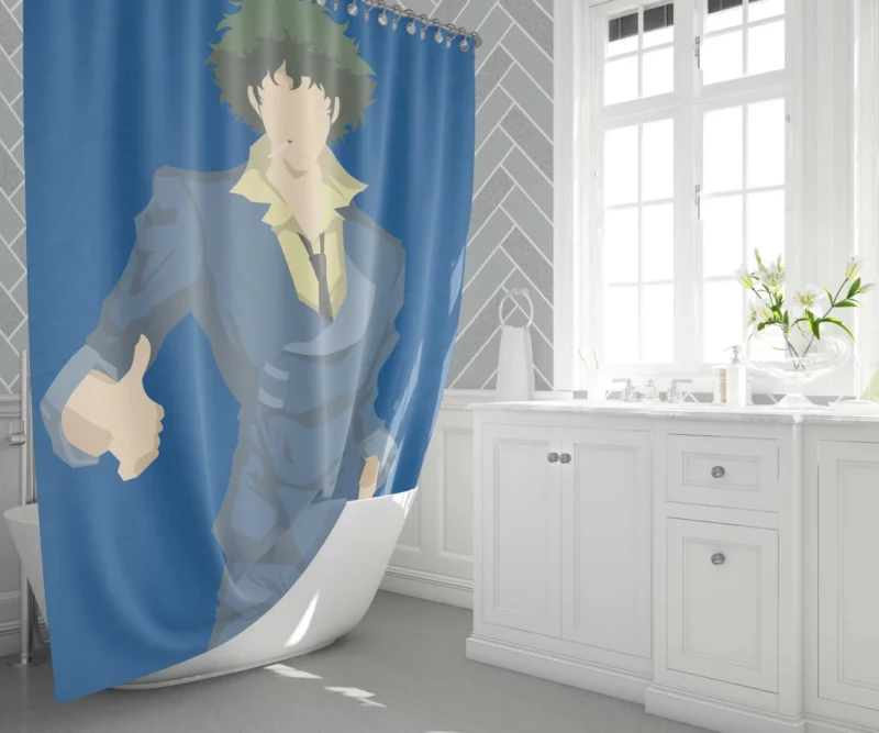 Spike Spiegel Bounty Hunter Extraordinaire Anime Shower Curtain 1