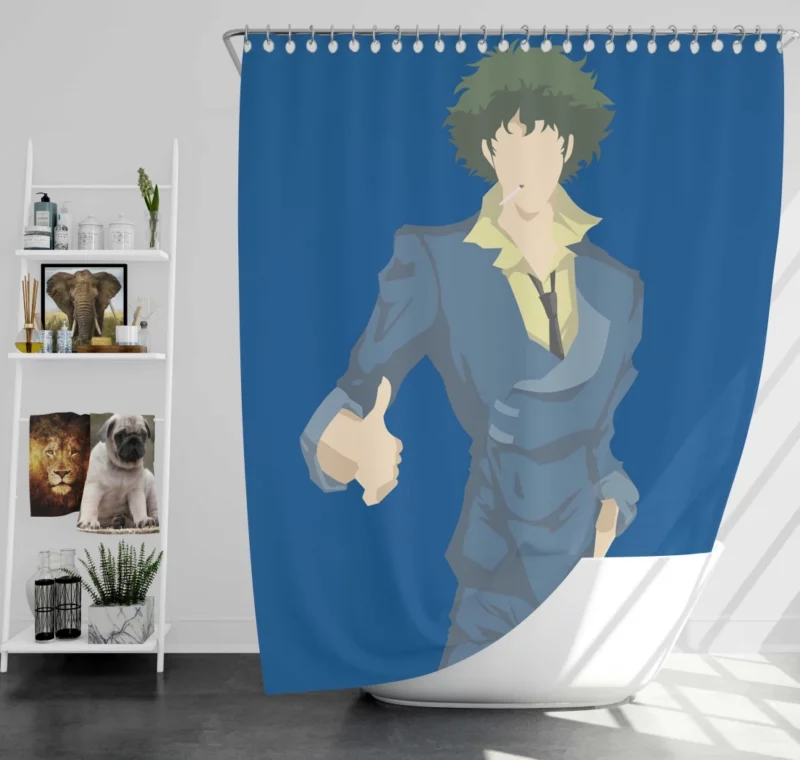 Spike Spiegel Bounty Hunter Extraordinaire Anime Shower Curtain