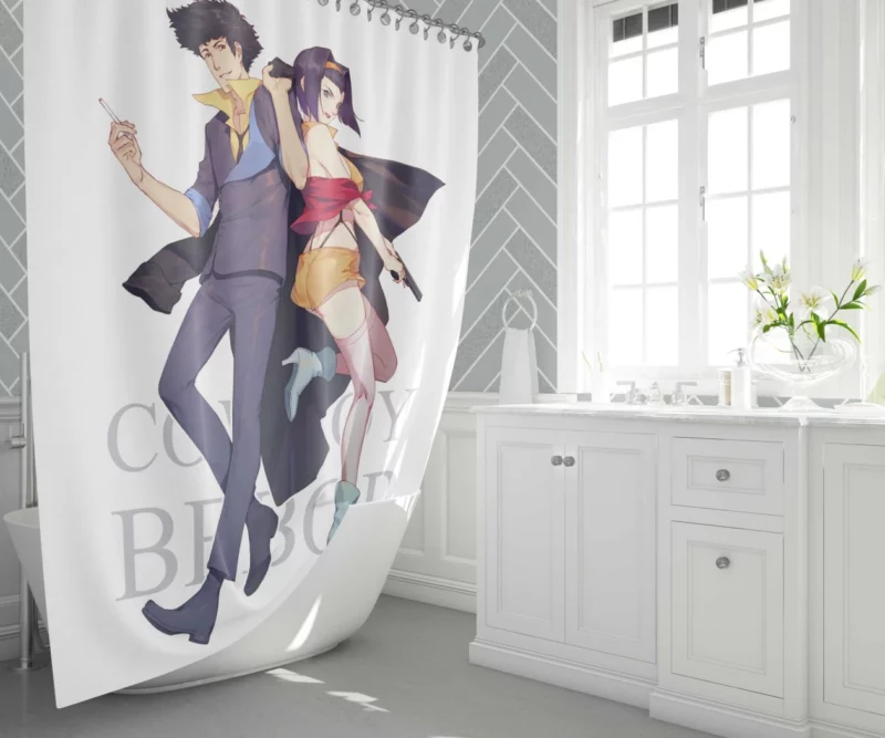 Spike Spiegel Cowboy Bebop Star Anime Shower Curtain 1