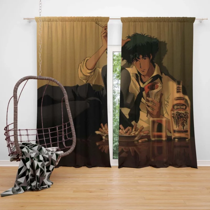 Spike Spiegel Space Cowboy Saga Anime Curtain