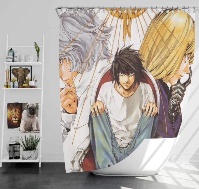 Successors of L Mello and Near Anime Shower Curtain