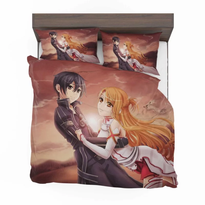 Sunset Moments with Kirito and Asuna Anime Bedding Set 1