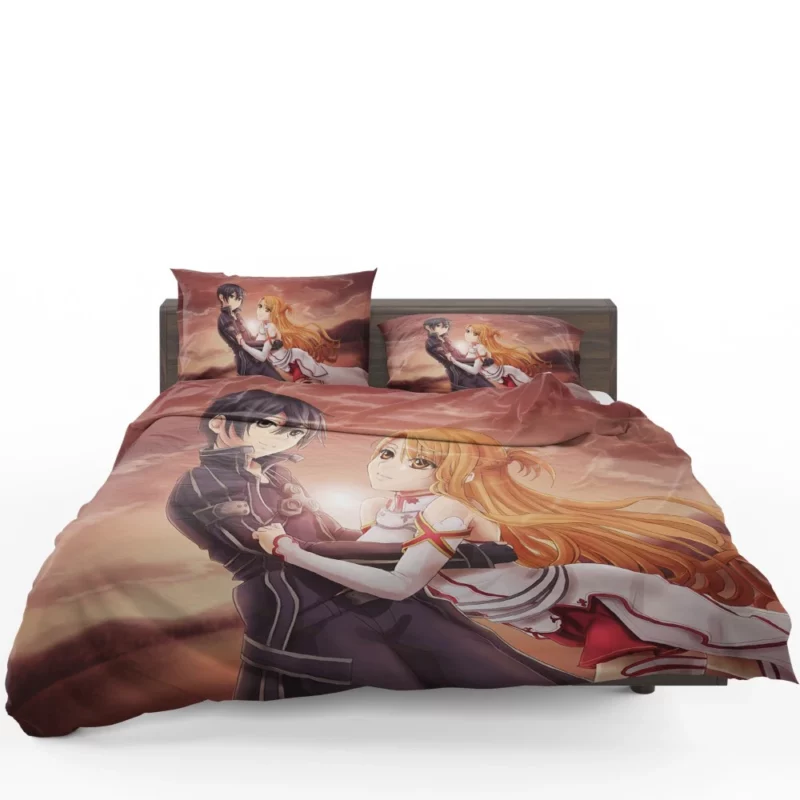 Sunset Moments with Kirito and Asuna Anime Bedding Set