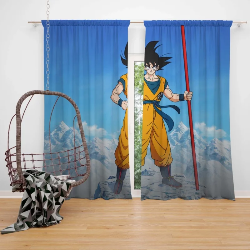 Super Goku Ultimate Adventure Unleashed Anime Curtain