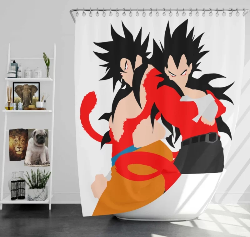 Super Saiyan 4 Fusion Goku and Vegeta Anime Shower Curtain
