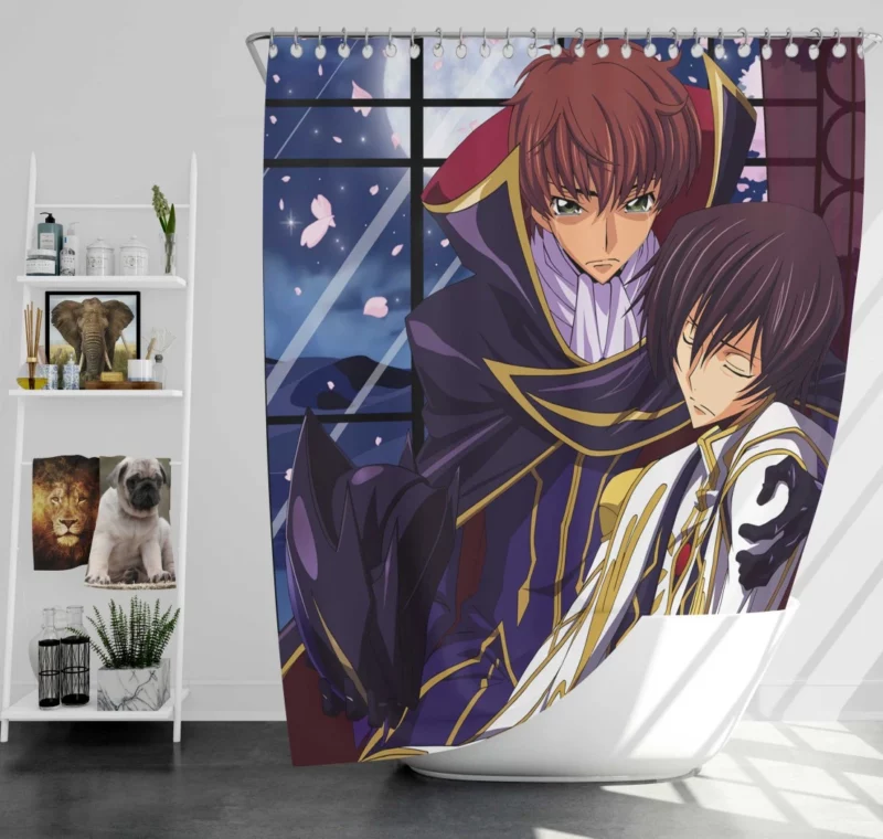 Suzaku & Lelouch Bond Anime Shower Curtain