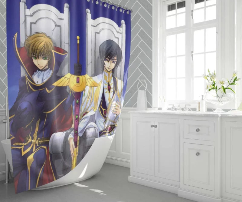 Suzaku & Lelouch Destiny Anime Shower Curtain 1