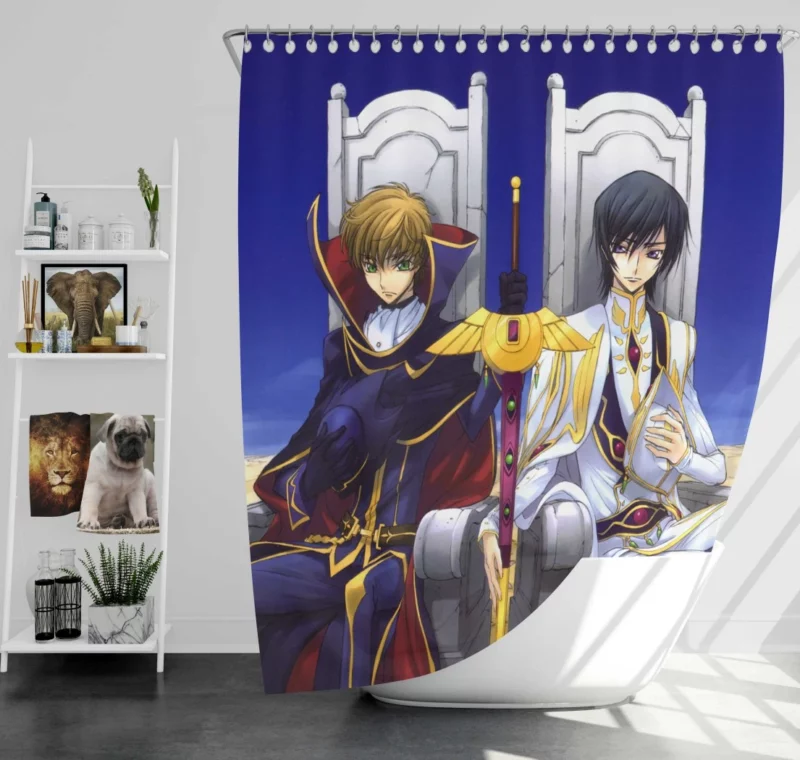 Suzaku & Lelouch Destiny Anime Shower Curtain