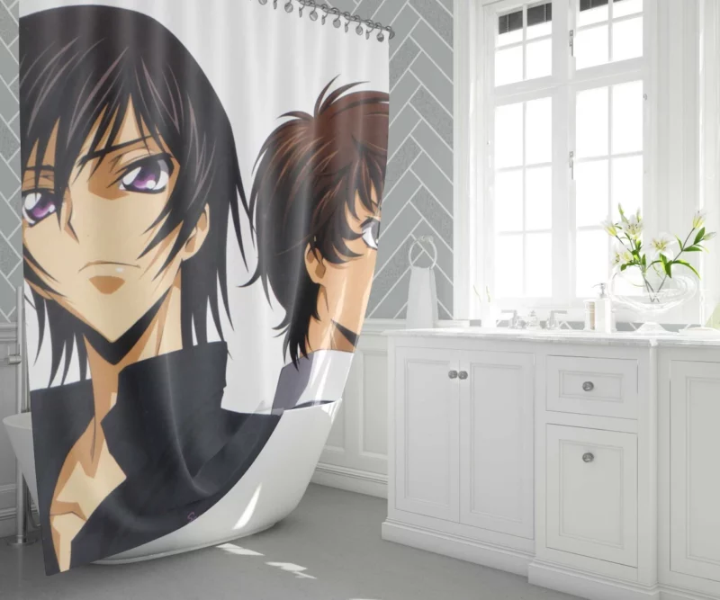 Suzaku & Lelouch Journey Anime Shower Curtain 1