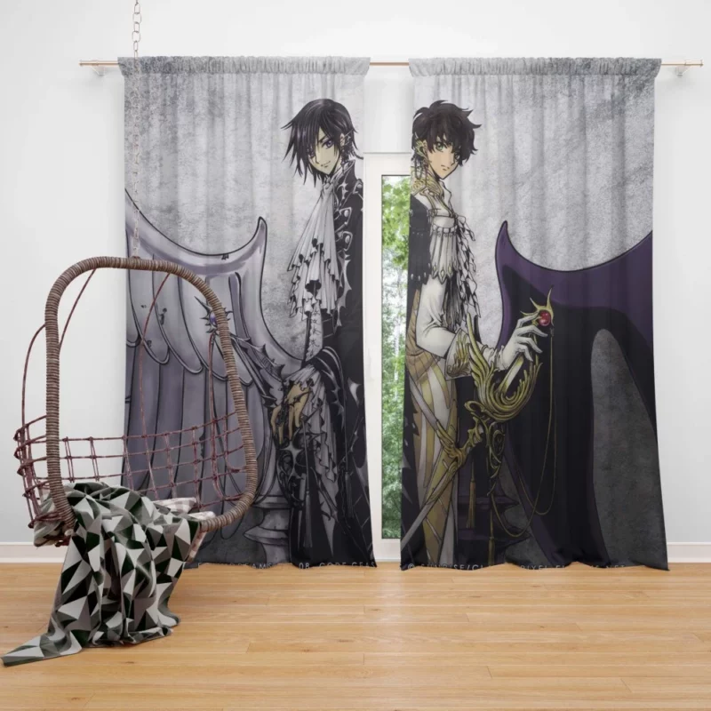 Suzaku & Lelouch Partnership Anime Curtain