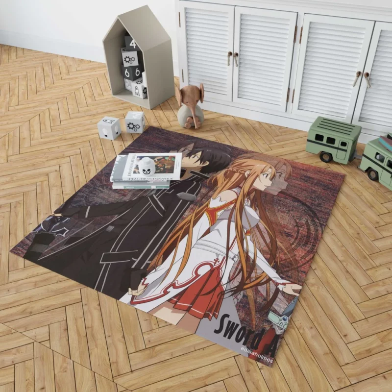 Sword Art Bond Kirito and Asuna Anime Rug 1