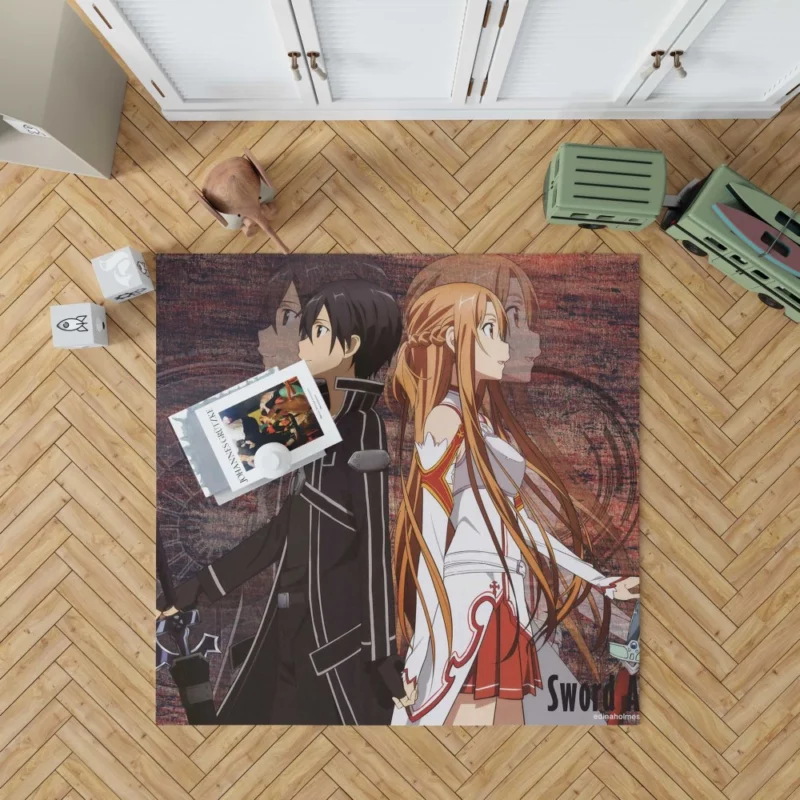 Sword Art Bond Kirito and Asuna Anime Rug