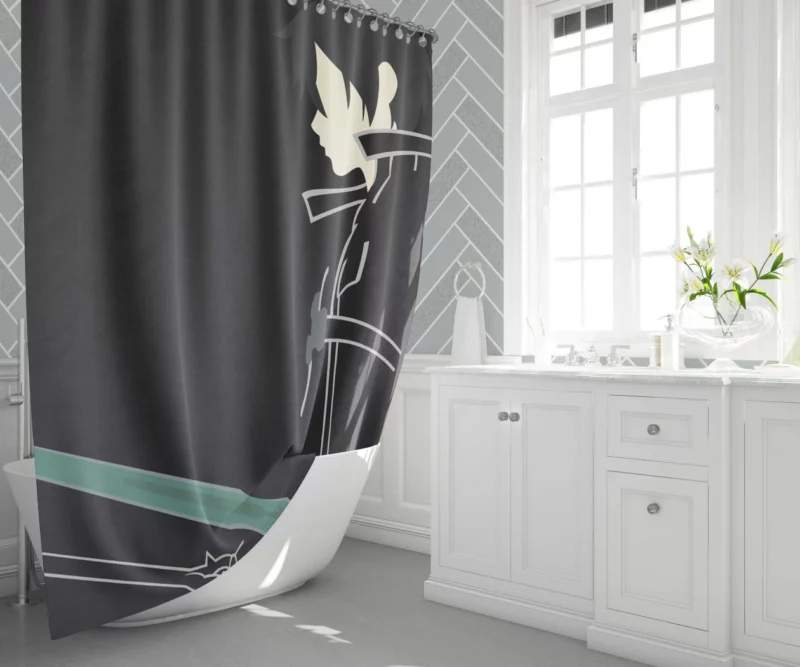 Sword Art Chronicles Kirito Journey Anime Shower Curtain 1