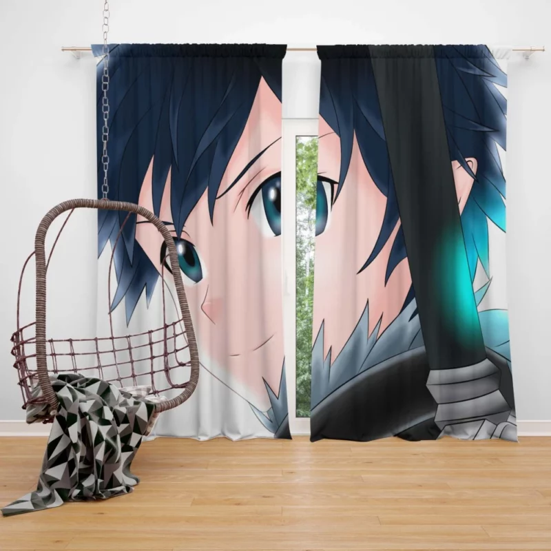 Sword Art Chronicles Kirito Quest Anime Curtain