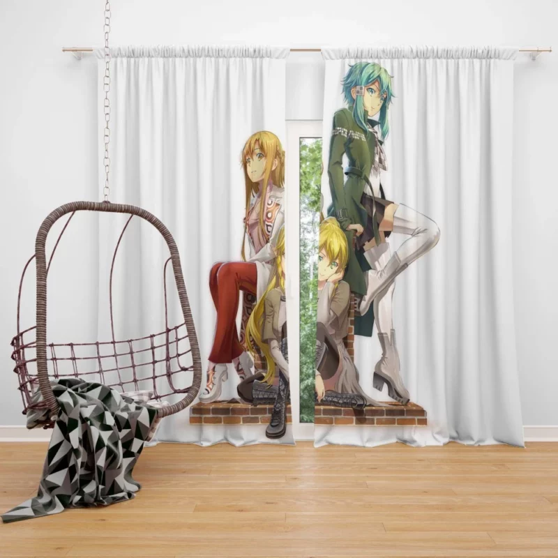 Sword Art Online Heroines Unite Anime Curtain