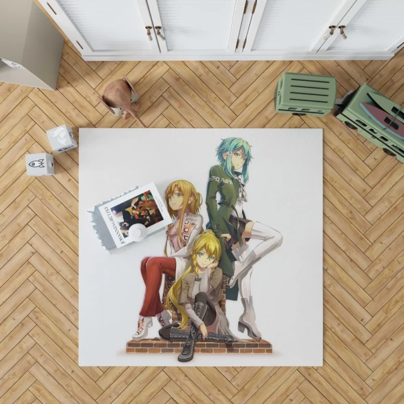 Sword Art Online Heroines Unite Anime Rug