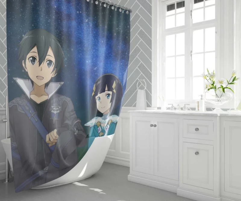 Sword Art Online II Kirigaya Path Anime Shower Curtain 1