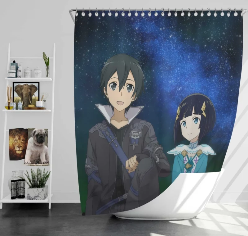 Sword Art Online II Kirigaya Path Anime Shower Curtain