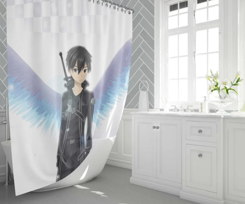 Sword Art Online Kirigaya Role Anime Shower Curtain 1